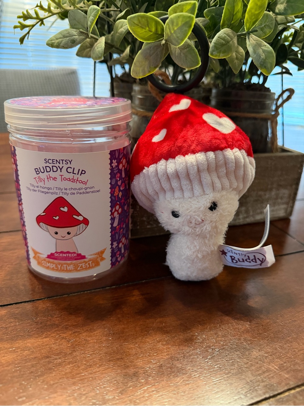 Scentsy Buddy Clip (Plush Mushroom Clip) - Tilly the Toad